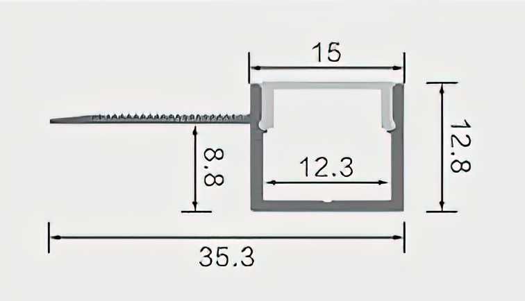 Профиль стеновой световая линия 15мм