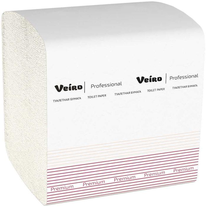 Туалетная бумага V сложения, двухслойная, Veiro Professional, 250 лист