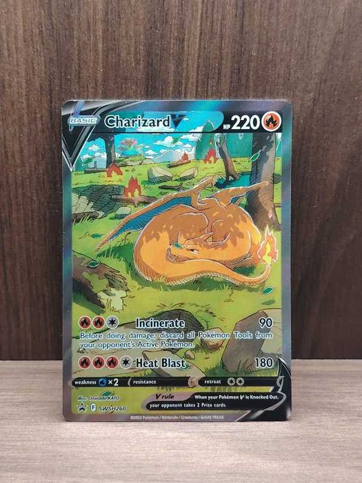 Card Pokemon Charizard V Alt Art 079/073 Champion's Path - Stare Perfectă Mint | Sleeve+Toploader