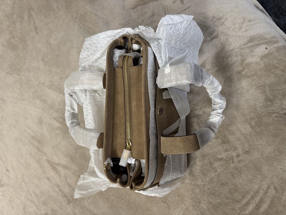 Geanta Michael Kors satchel Romee din piele întoarsă