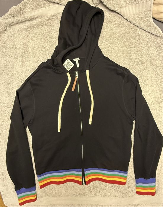 LOEWE RAINBOW RIB ZIP HOODIE M ストライプパーカー Loewe - Rainbow Rib Zip Hoodie | HBX - Globally Curated