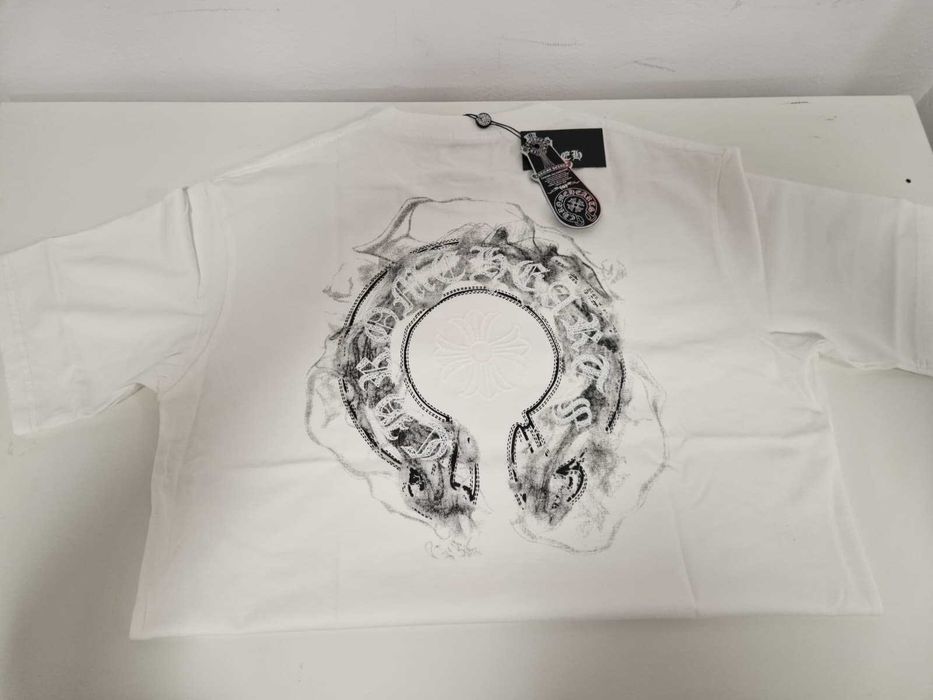 Tricou Chrome Hearts Broderie White&Black