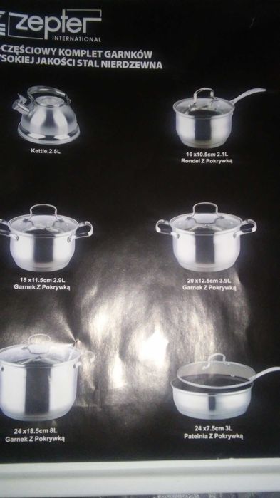 Набор ZEPPTER из 6 предметов и 6 стекляных крышек ( 12 ) Чешский