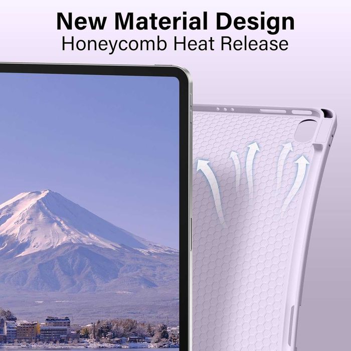 Калъф BQDIYOO с клавиатура за iPad 10 10,9 инча, 7 подсветка, лилав