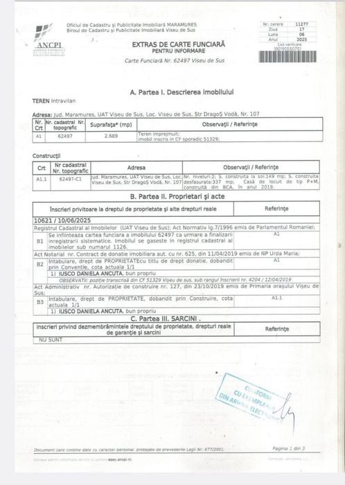 Constructie si teren de vanzare