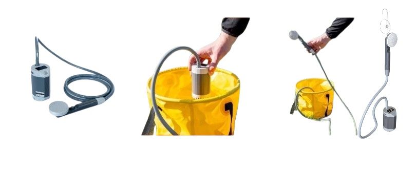 Портативен душ с LED дисплей, зареждане с USB, 5V