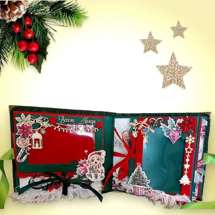 Ръчно изработен коледен албум за снимки