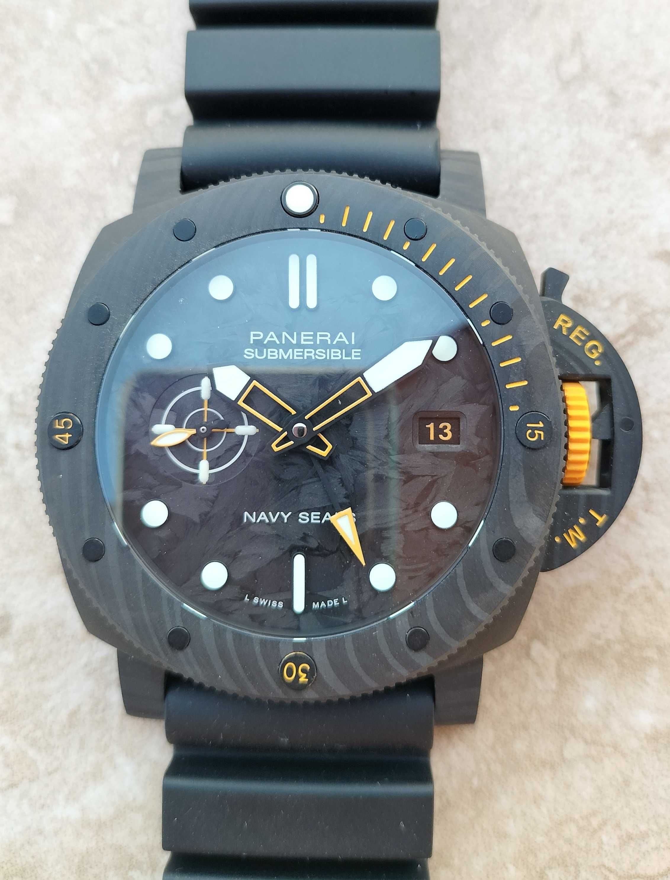 Panerai Pam 1324 Submersible GMT Carbotech VSF P9000 Navy Seals 44