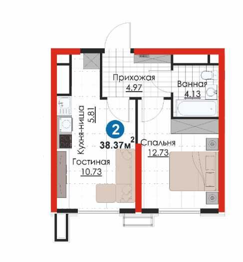 ГОТОВАЯ 2-ком. квартира в новостройке NRG улица Фергана [DM]