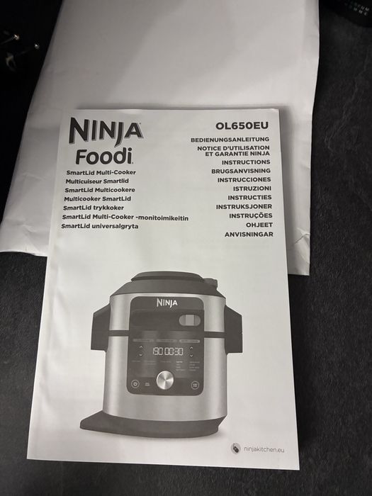 Ninja 0L650, Foodi, мултикукър 12 in 1, гаранция 24месеца, пълен комплект, 7.5L, 3 режима,12 функции, Airfry