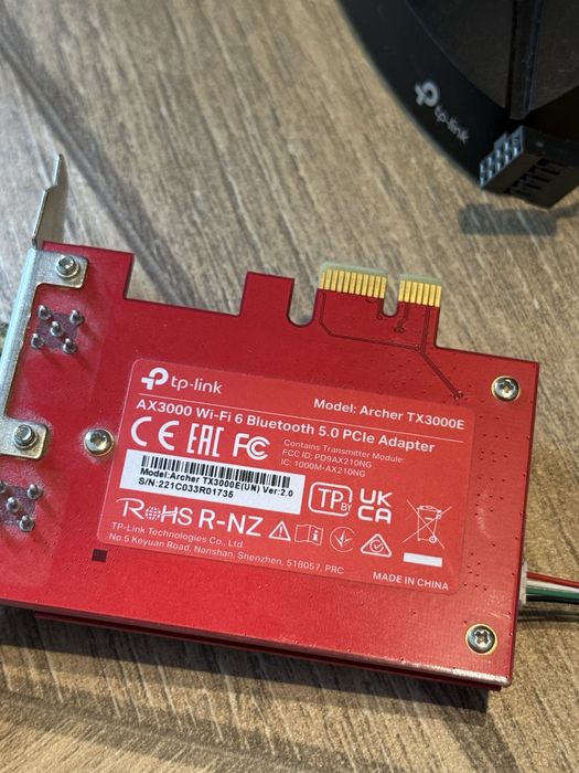 Placa Wifi 6 Bluetooth TpLink Archer TX3000E AX3000
