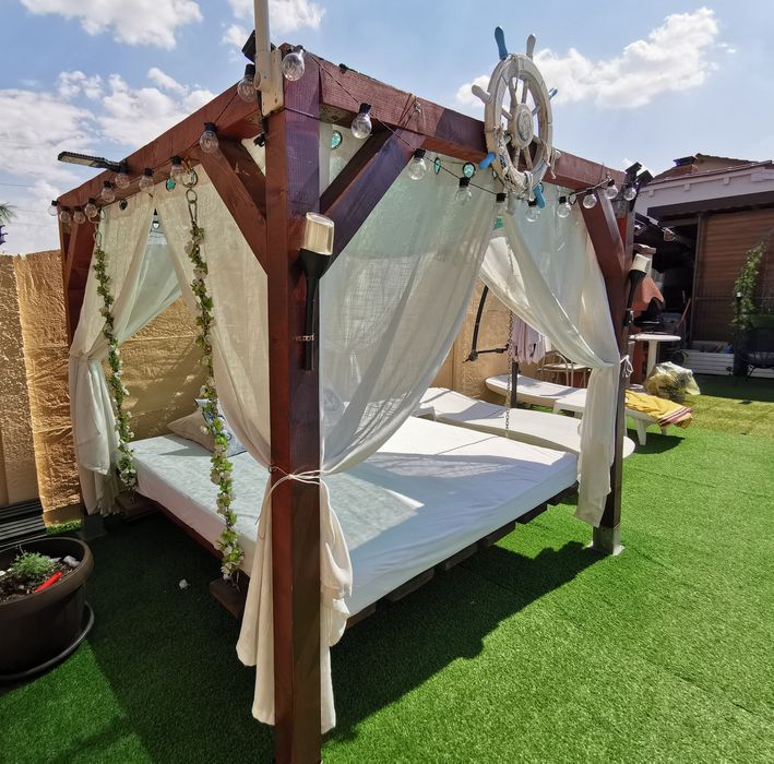 Baldachin plajă piscina Full accesorizat