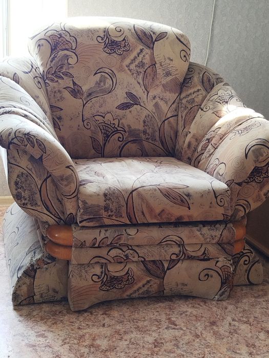 Шкаф платянной и два кресла