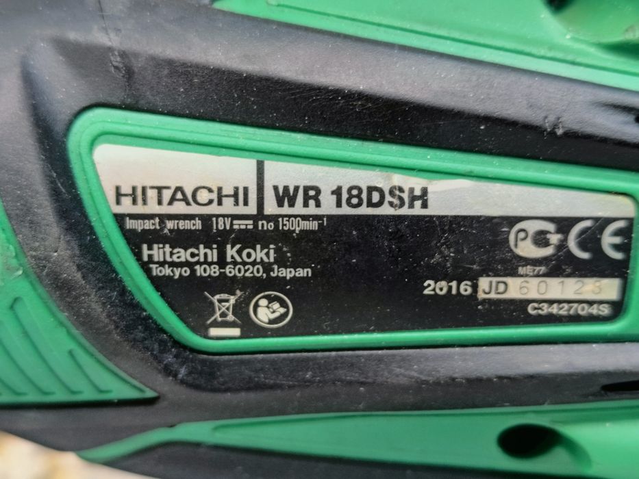 Гайковерт ударен акумулаторен Hitachi WR18DSHL 480 Nm SOLO