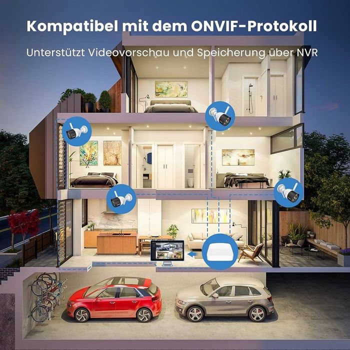 IP камера за вътрешно и външно видеонаблюдение TENDA CT3-WCA, Wi-Fi, 1080P | CT3-WCA