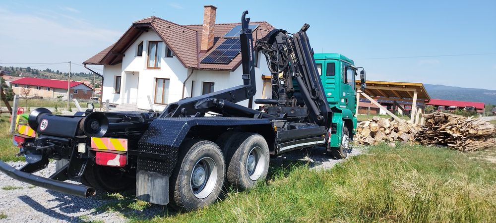 MAN cu abroll, macara, camion, schimb