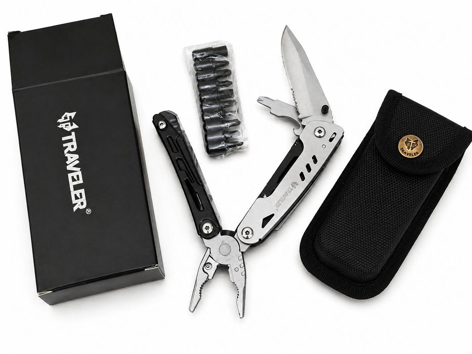 Ko‘p funksiyali multitool (pichoq + passatiжи) – sayohat va uy uchun!