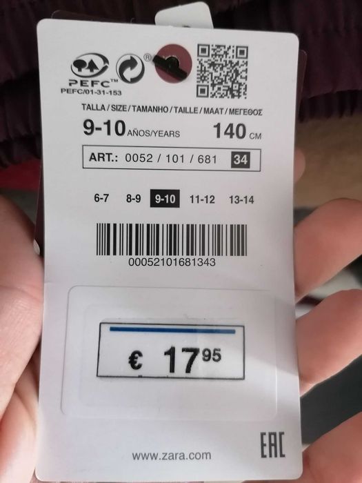 Zara: Bluza Fetite, marime 9-10 ani (140 cm)