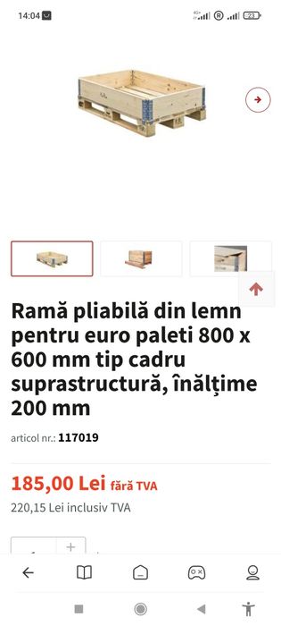 Rame lada pliante euro paleți