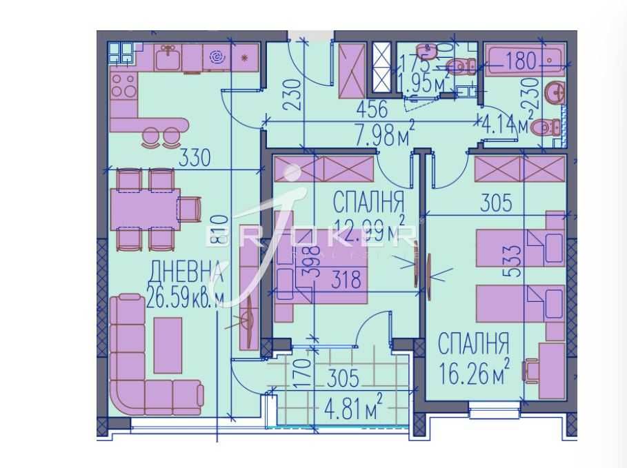 2-стаен в Пловдив-Индустриална зона - Изток