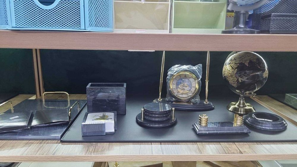 Настольный набор для руководителя черный мирамир предмет 9шт