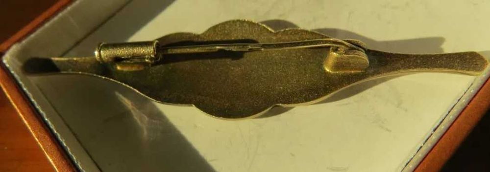 Broșa Rusia argint aur nielo