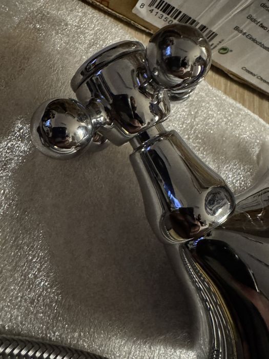 Baterie lavoar cu dublă comandă Teka 1820 CAPRICHO aerator anticalcar sistem automat metalic Pop-up crom