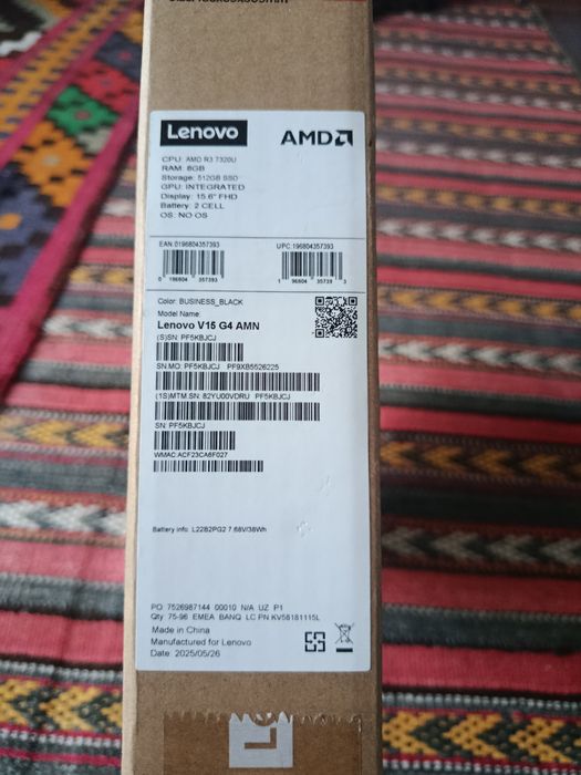 Noutbuk Lenovo V15 G4 AMN 8/512