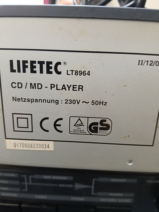 Combo CD - MD player deck Lifetec