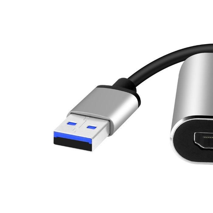 Adaptor 2in1 USB 3.0 la HDMI + VGA laptop, pc, proiector, suporta 2k
