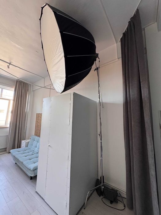 Softbox parabolic Nanlite 150 cm, montură Bowens, folosit doar în studio