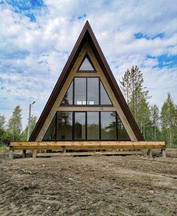 Producem o gama larga de cabane din lemn tip A construim orice suprafa