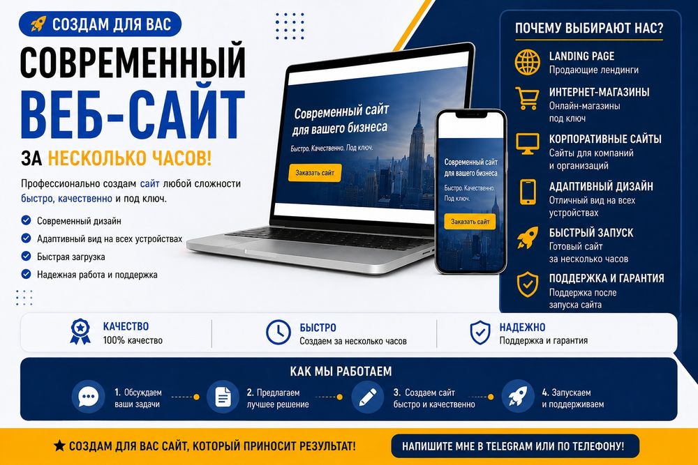 Sayt qilib beraman 50$ boshlab