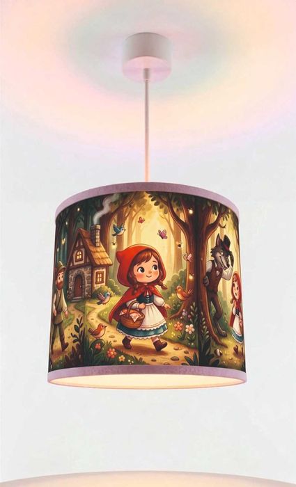 Вълшебен детски пендел лампа за детска стая „приказни герои“ – Мека светлина за щастливи деца!