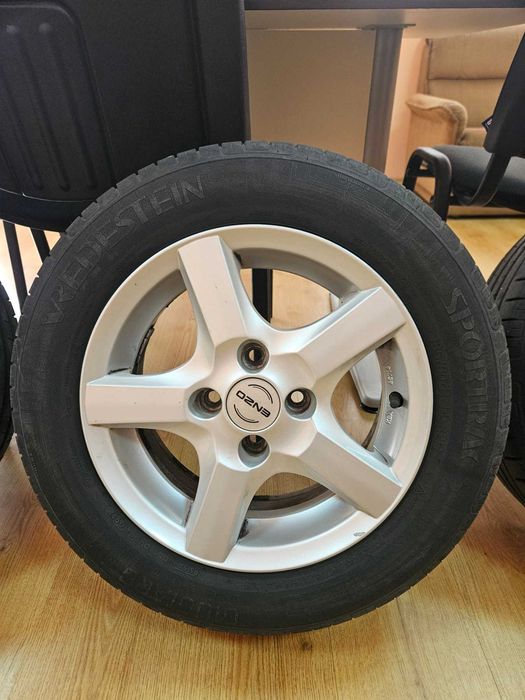 Алуминиеви Джанти с гуми 6Jx14H2 ET38 4x100  централен отвор без фланци 70.1 мм. с фланци 54.1 мм.