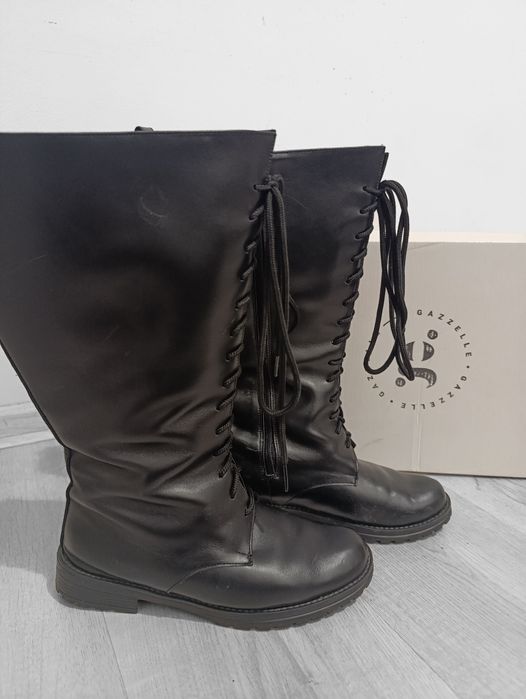 Cizme piele naturala Plus Size