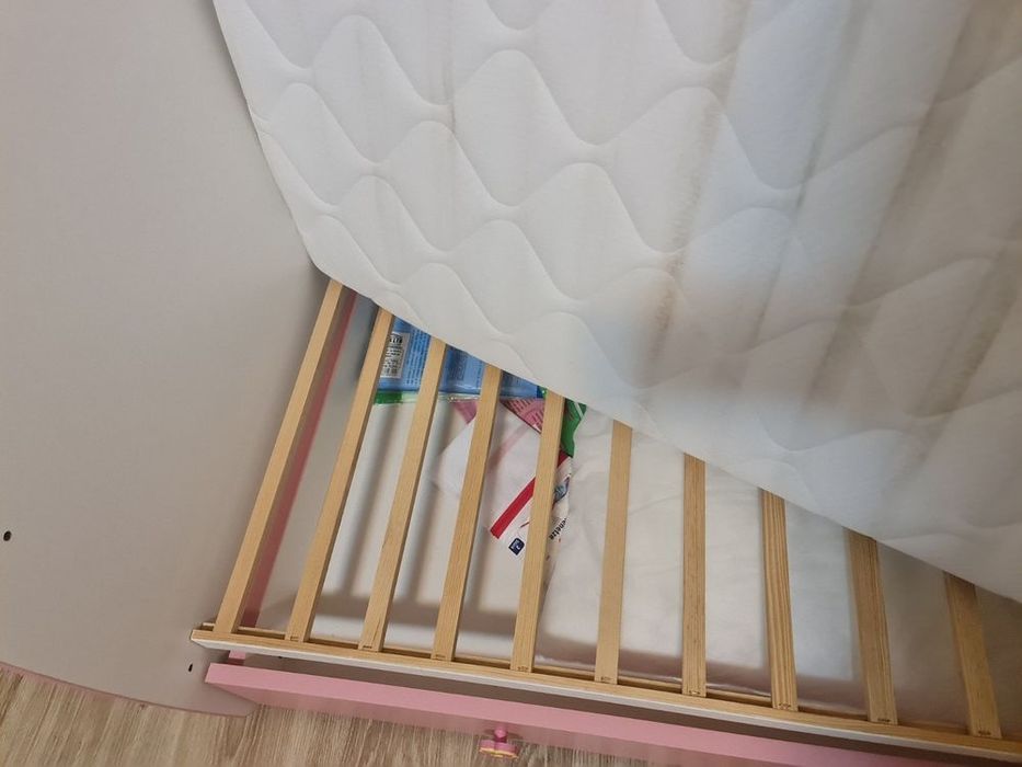 Бебешка кошара LORELLI Dream 60/120 бяло-розова с Матрак Детско Лего