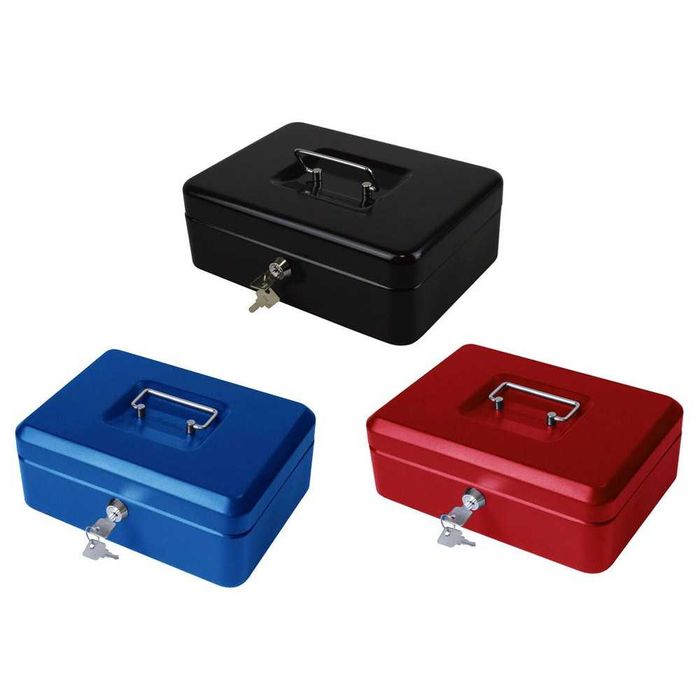 Метална кутия за пари сейф каса с ключ - два размера