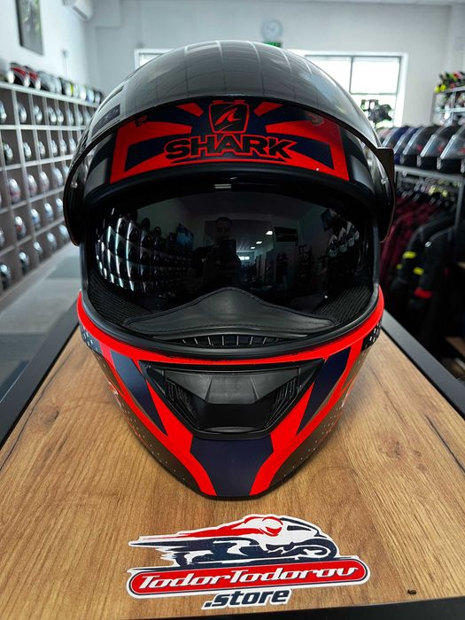 Мото каска SHARK D-SKWAL J.ZARCO Moto GP ,L,тъмен визьор и вградени очила