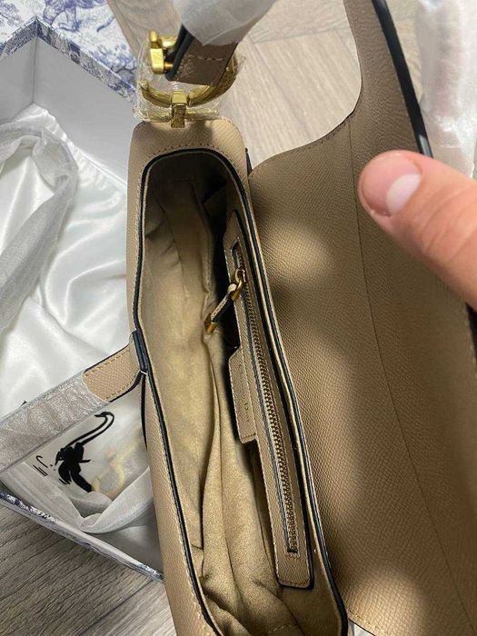 Geanta Dior Saddle Bej / Crem din Piele Naturală - nouă, în cutie