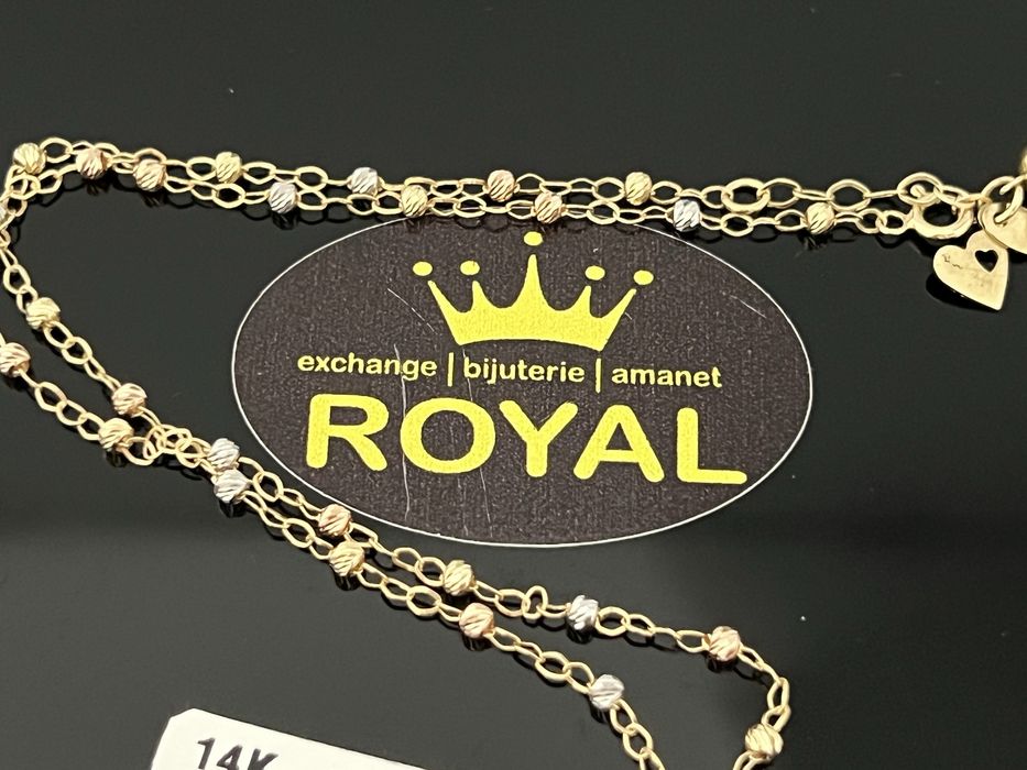 Bijuteria Royal CB : Lantisor dama aur 14k 585  3,30 gr