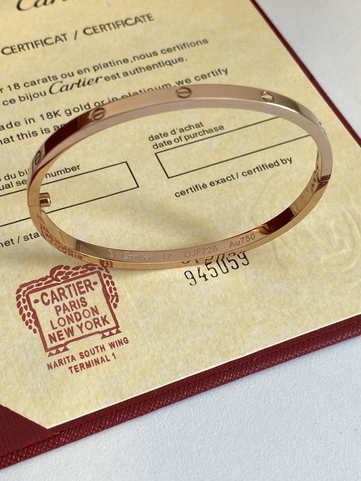 Brățară Cartier LOVE 17 Rose Gold 750