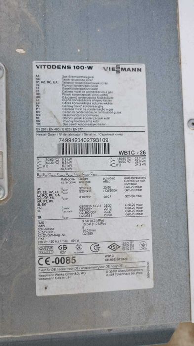 Centrala Termica Viessmann Vitodens 100-W WB1C 26 kw Pe Piese