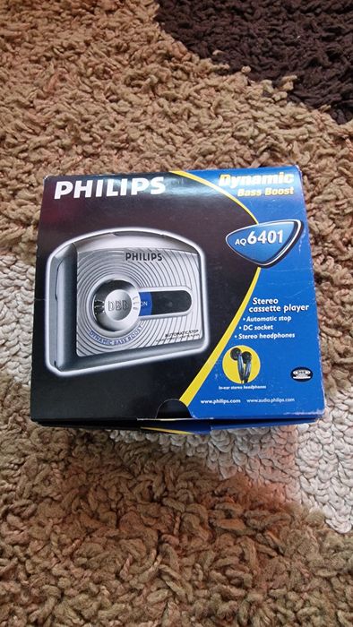 Vând Casetofon Portabil (Walkman) Philips AQ6401 – Vintage, Complet la Cutie