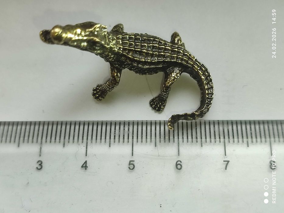 Статуэтка из бронзы "КРОКОДИЛ"