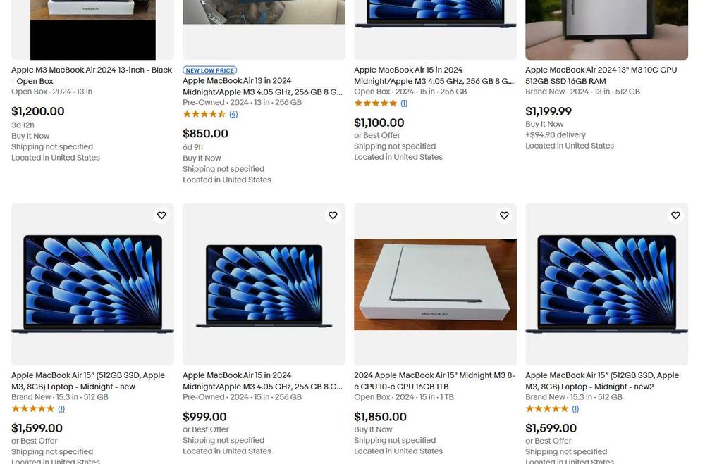 MacBook air m3 midnight 8/256