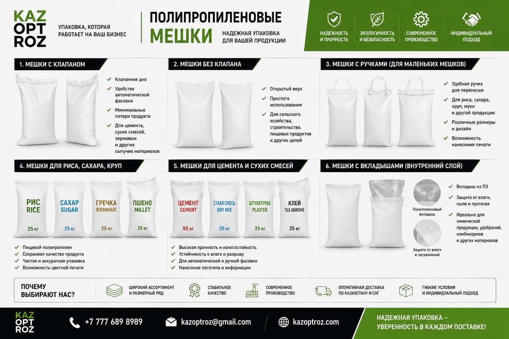 Полипропиленовые мешки для удобрений