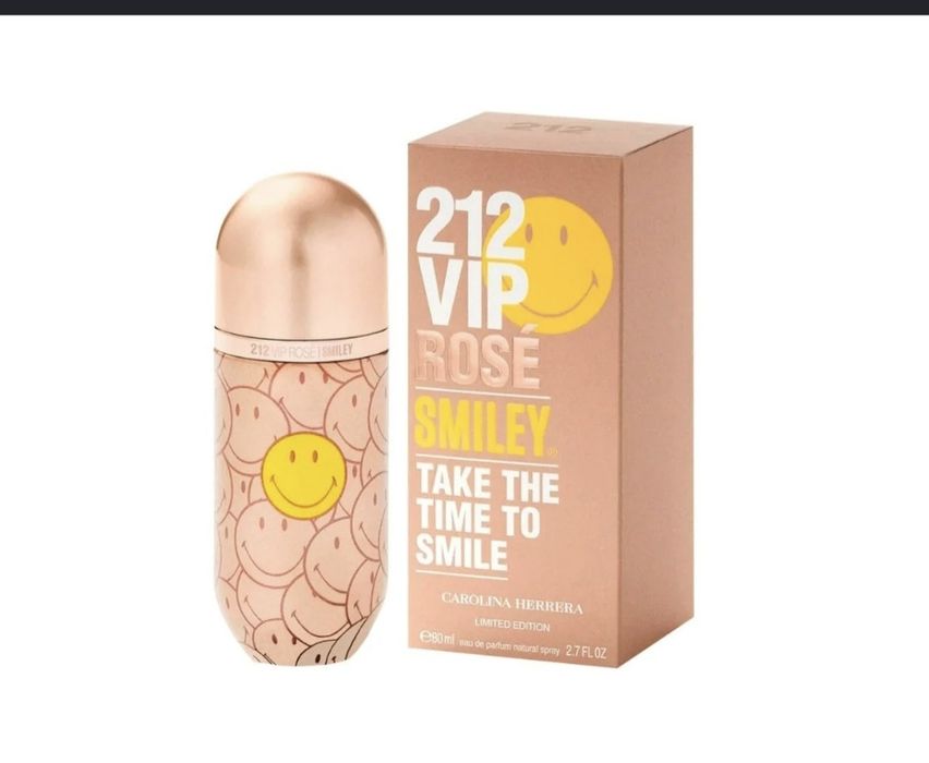 Carolina Herrera 212 VIP Rosé Smiley Edition.