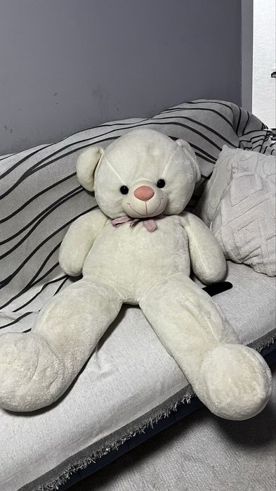 Мишка белая мягкая игрушка