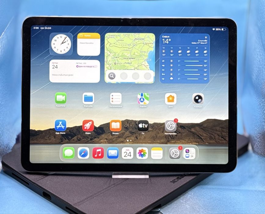 ГАРАНЦИОНЕН!!! Apple iPad Air 11, M3, 256GB, Wi-Fi, Space Gray + подарък защитен калъф